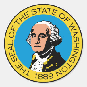 Sticker Rond Washington