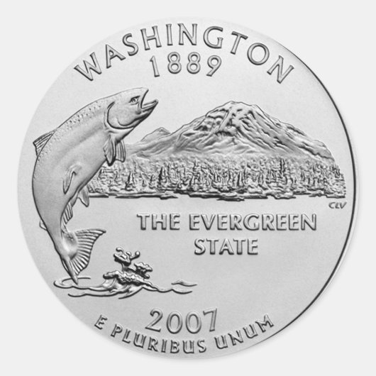 Sticker Rond  Washington (Devant)