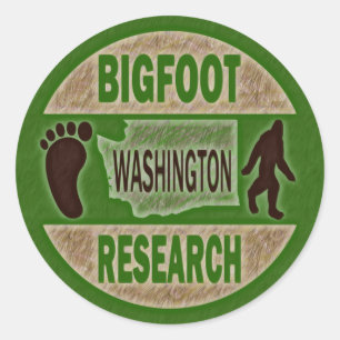 Sticker Rond Washington Bigfoot Research