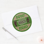 Sticker Rond Washington Bigfoot Research (Enveloppe)