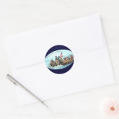 Sticker Rond Washington Crossing the Delaware (Enveloppe)
