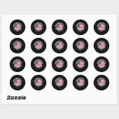 Sticker Rond Washington D (Feuille)