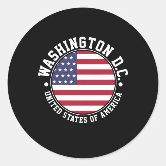 Sticker Rond Washington D (Devant)