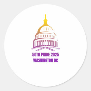 Sticker Rond Washington Dc Pride 20253