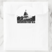 Sticker Rond Washington DC Skyline (Sac)