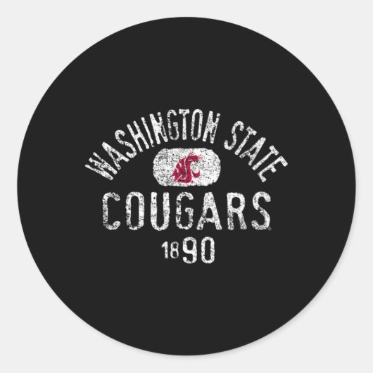 Sticker Rond Washington State Cougars 1890 (Devant)