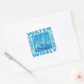 Sticker Rond Water Conservation (Enveloppe)