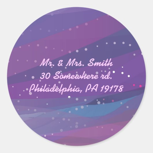 Sticker Rond Water Lily Bat mitzvah Invitation Répondre autocol (Devant)