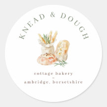 Watercolor Bread Cottage Bakery 