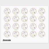 Sticker Rond Watercolor Chick 1er anniversaire (Feuille)