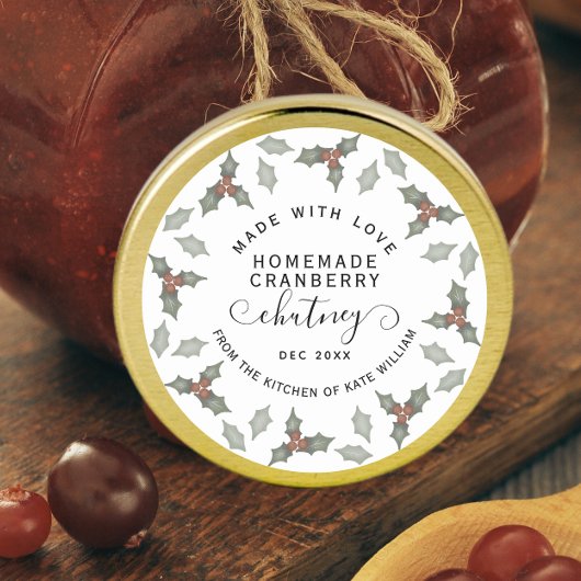 Sticker Rond Watercolor Christmas Cookies Pie Jam Caramels