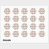 Sticker Rond Watercolor cupcakes (Feuille)