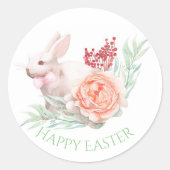 Sticker Rond Watercolor Easter Bunny (Devant)