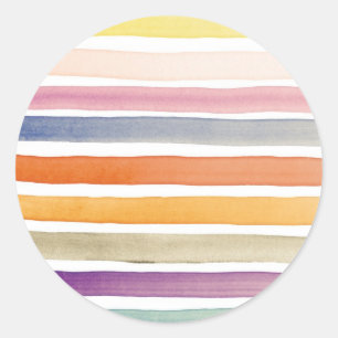 Sticker Rond Watercolor hand painted brush strokes, banners.