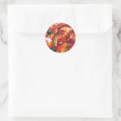 Sticker Rond Watercolor Japonais maple tree (Sac)