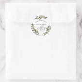 Sticker Rond Watercolor Leaf Branch Mariage Boda (Sac)
