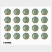 Sticker Rond Watercolor Magical Christmas (Feuille)