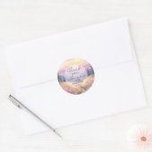 Sticker Rond Watercolor Mountains Nature Birthday Thank You (Enveloppe)