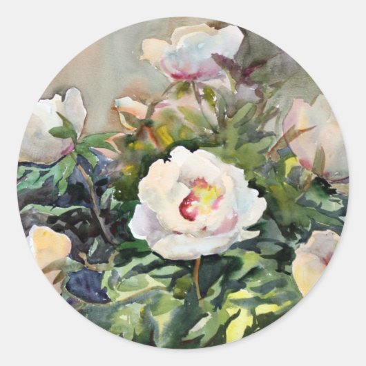 Sticker Rond Watercolor Painting (Devant)