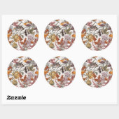 Sticker Rond Watercolor Sea Life (Feuille)