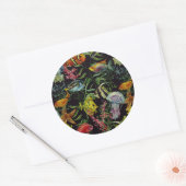 Sticker Rond Watercolor Sea Life Pattern 1 (Enveloppe)