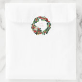 Sticker Rond Watercolor Thanksgiving Wreath (Sac)