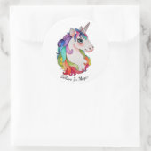 Sticker Rond Watercolor Unicorn (Sac)