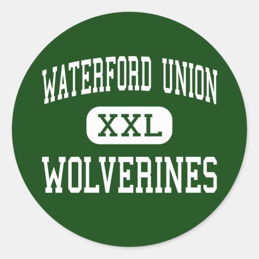 Sticker Rond Waterford Union - Wolverines - High - Waterford (Devant)