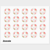 Sticker Rond Watermelon Baby Shower (Feuille)