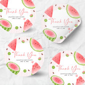 Sticker Rond Watermelon Baby Shower