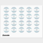 Sticker Rond Watermelon Blue Fun Summer Party Favoriser (Feuille)