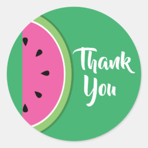 Sticker Rond Watermelon Cute 1er Merci d'anniversaire