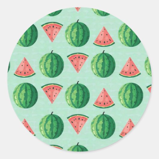 Sticker Rond Watermelon élégant et tendance (Devant)