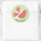Sticker Rond Watermelon Green Pièces Joyeux Anniversaire toute  (Sac)