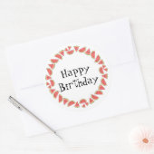 Sticker Rond Watermelon Pieces Cercle Joyeux Anniversaire rond (Enveloppe)
