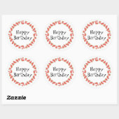 Sticker Rond Watermelon Pieces Cercle Joyeux Anniversaire rond (Feuille)