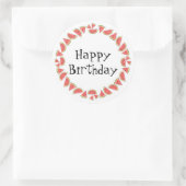 Sticker Rond Watermelon Pieces Cercle Joyeux Anniversaire rond (Sac)