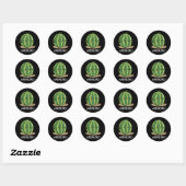 Sticker Rond Watermelonny Funny Watermelon Fruit Pun Dark BG (Feuille)