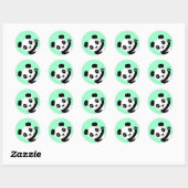 Sticker Rond Wave Panda (Feuille)