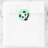 Sticker Rond Wave Panda (Sac)