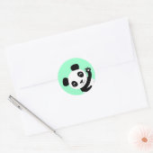 Sticker Rond Wave Panda (Enveloppe)