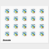 Sticker Rond Wave Rider (Feuille)
