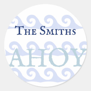 Sticker Rond Waves