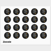 Sticker Rond Waxahachie 2024 Solar Eclipse 2024 040824 Eclipse (Feuille)
