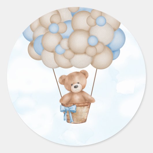 Sticker Rond We Can Bearly Wait Baby Shower (Devant)