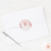 Sticker Rond We Can Bearly Wait Winter Teddy Bear Baby Shower (Enveloppe)