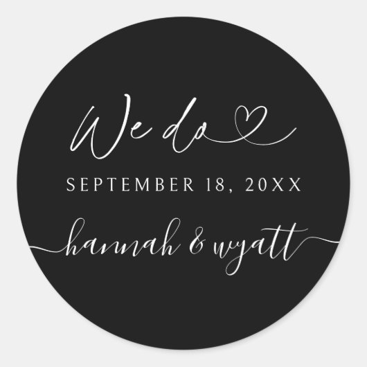 Sticker Rond We Do Boho Wedding Label Invitation Envelope Seals (Devant)