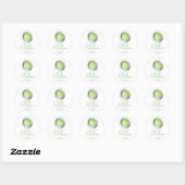 Sticker Rond We love you so Matcha Baby Shower (Feuille)