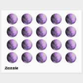 Sticker Rond Web de Purple Black Creepy Spooky (Feuille)