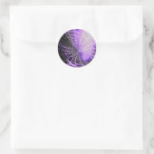 Sticker Rond Web de Purple Black Creepy Spooky (Sac)